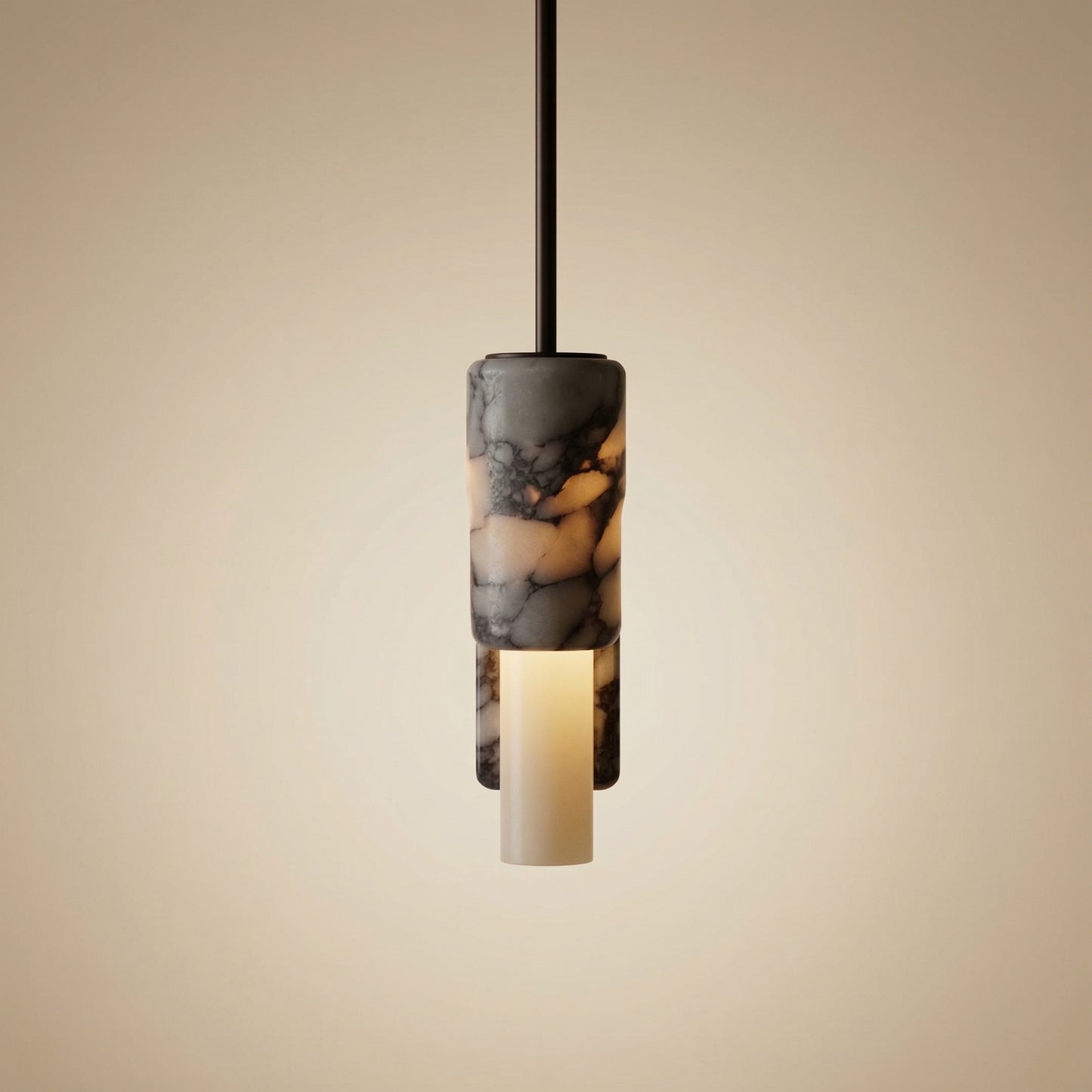 Modern marbled pendant lamp for bedroom