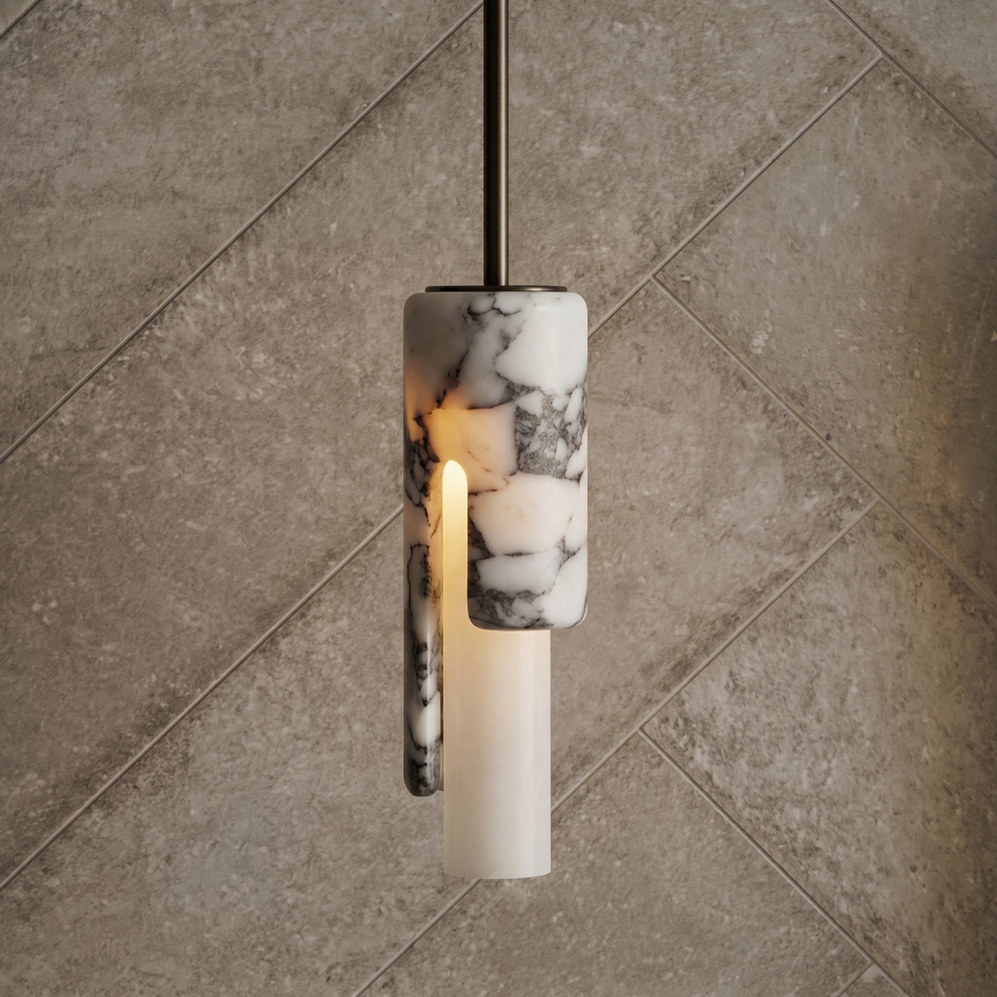 Marbled echo pendant light for dining room