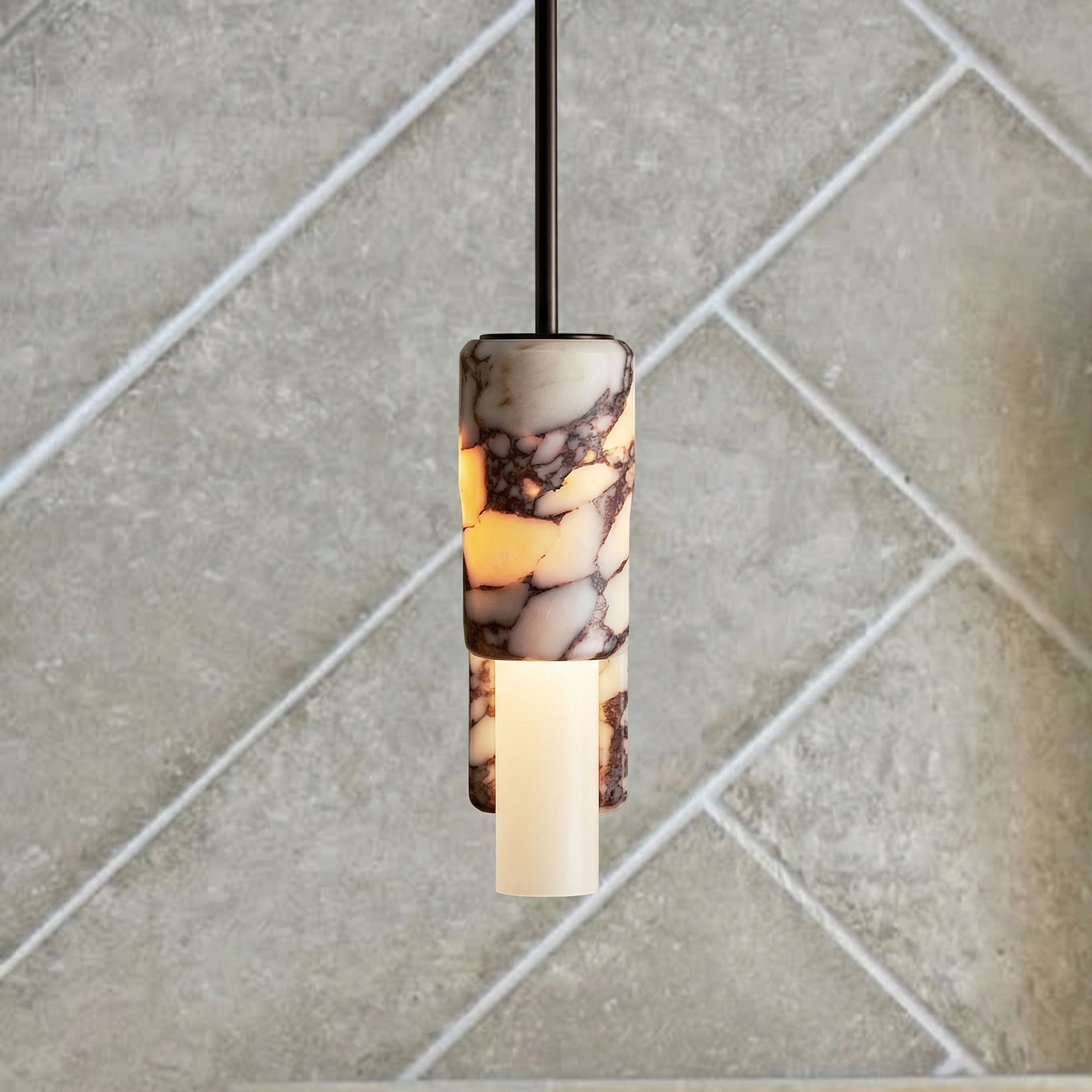 Contemporary marble pendant lamp for living room