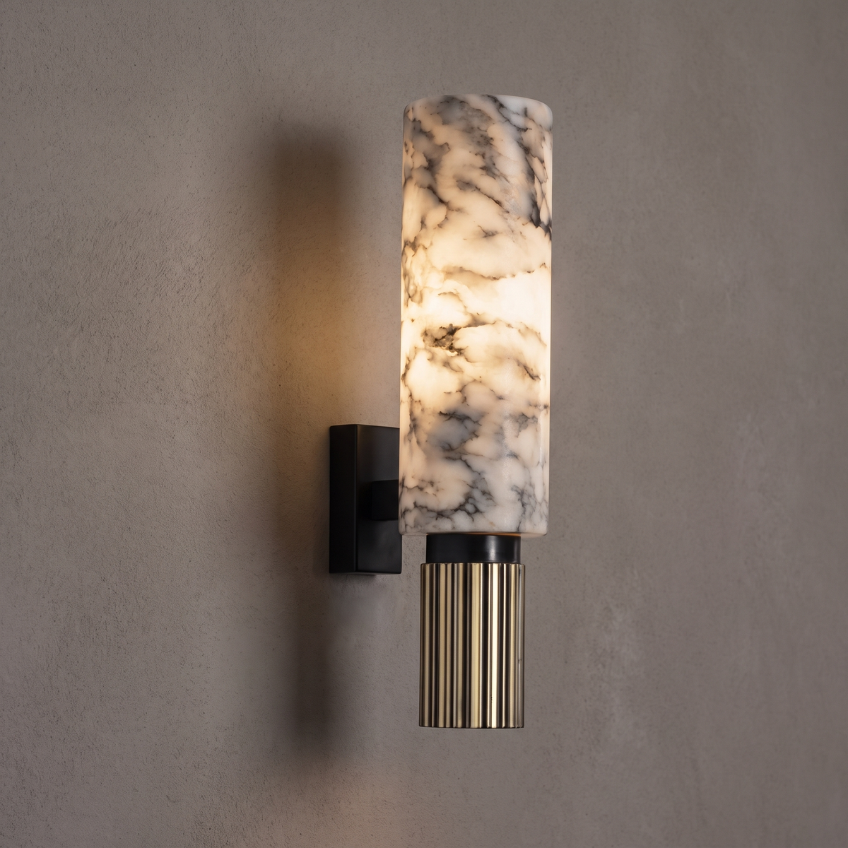 AX380 – Marble Cylinder Wall Sconce